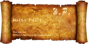 Waltz Pál névjegykártya